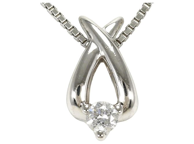 Autre Marque Collar de platino y diamantes PT850