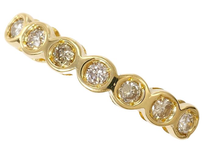 Autre Marque 18K Gelbgold-Ring mit Diamant Golden