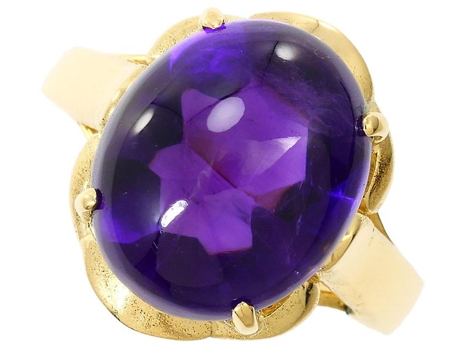 Autre Marque 18K Gelbgold-Ring mit Amethyst Golden