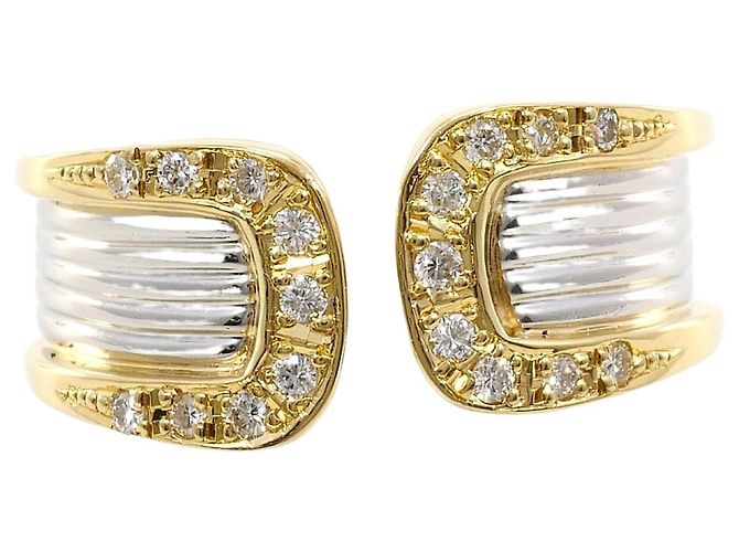 Autre Marque 18K Gold- und Platin-Diamantring Golden