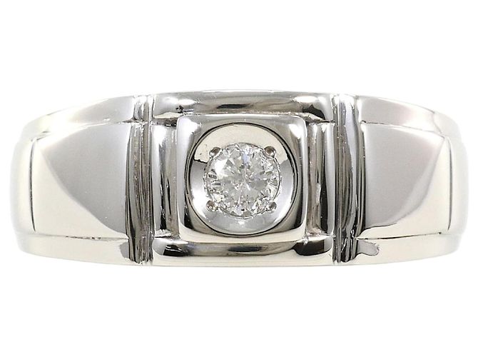 Autre Marque PT900 Platinring mit Diamant