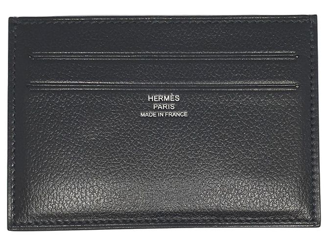 Hermès Tarjetero Citizen Twill Piel Negro