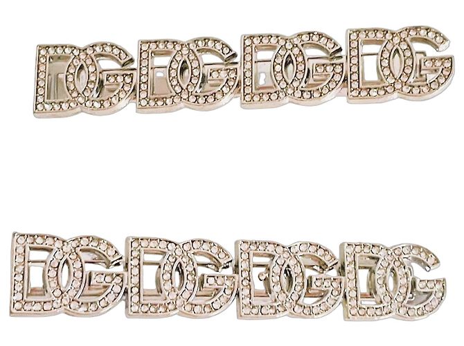 Forcine Dolce & Gabbana Logo Swarovski Argento