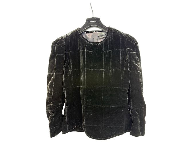 Isabel Marant Top de veludo acolchoado preto