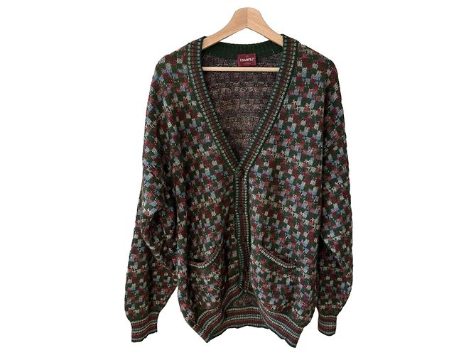 Cardigan Missoni Marron Rouge Bleu Vert