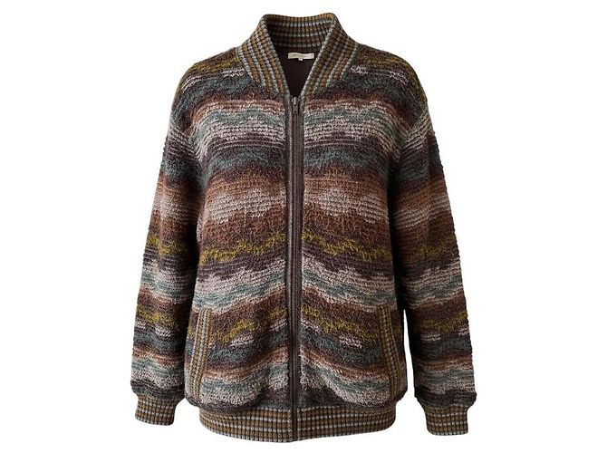 Missoni Sport Reversible Bomberjacke Braun Mehrfarben Grau