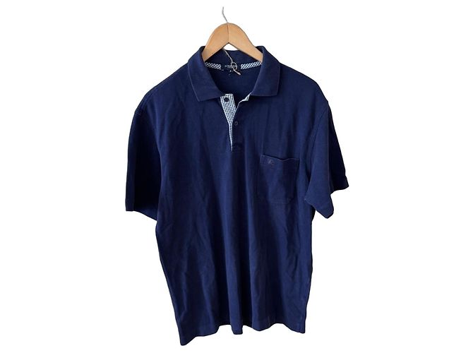 Polo Burberry London da uomo blu navy