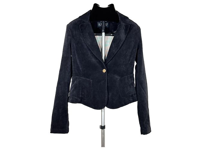 Armani Jeans Cord-Blazer in Schwarz