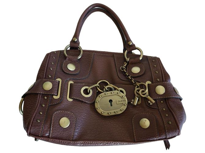 Borsa Guess Satchel Marrone