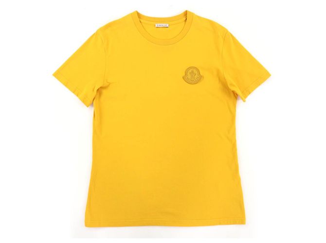 Camiseta de algodón Moncler Amarillo Mostaza