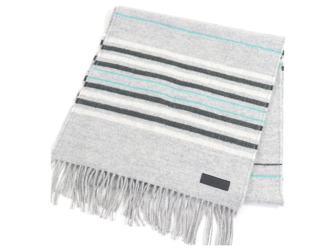 Cachecol de cashmere Hermès Neo-Rocabar Marrom Cinza