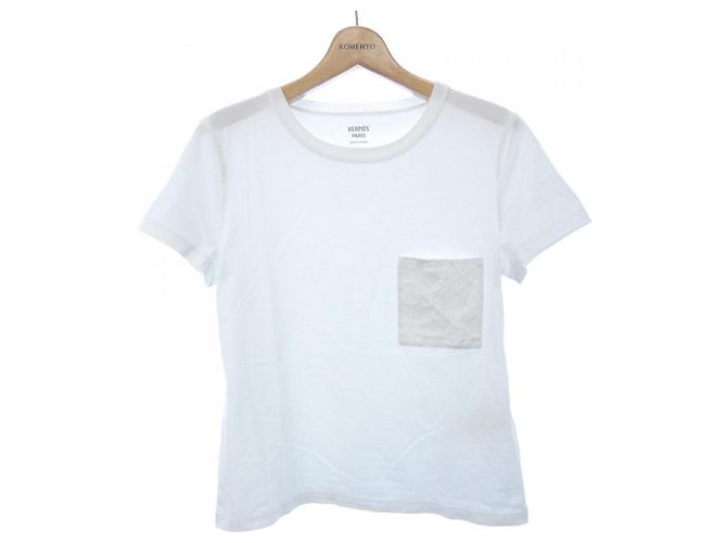 Hermès Hermes Baumwoll-T-Shirt Weiß 
