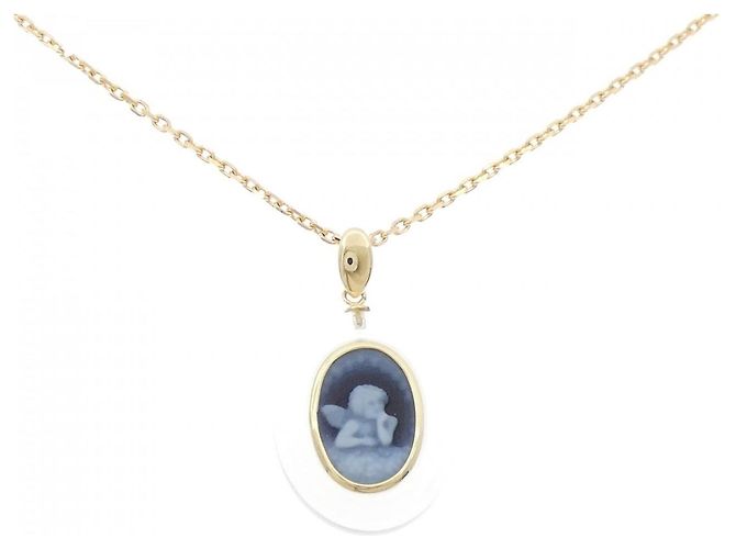 Autre Marque Collana con Cameo in Agata D'oro
