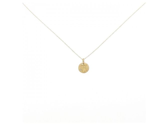 Autre Marque Collana Initial K in Diamante Au750 D'oro
