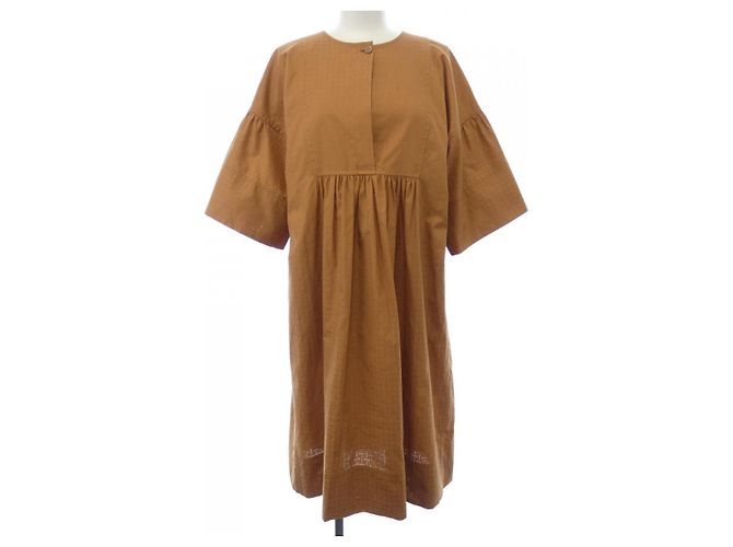 Hermès Vestido Hermes Castaño