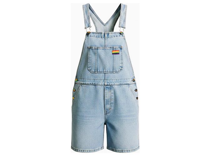 Levi's Pride Collection Denim Short Overalls Blue