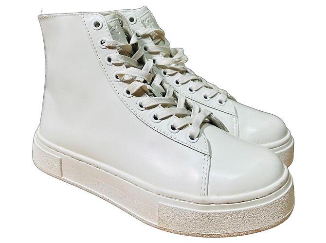 Autre Marque Eytys Kibo Sneakers Alte in Pelle Bianca Bianco