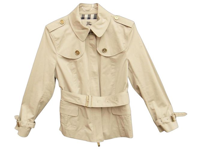 Burberry Mini Trench Algodón Beige