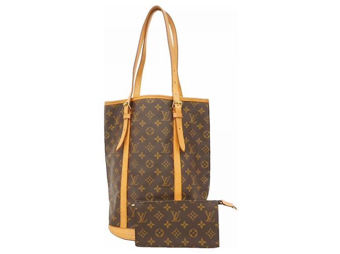 Borsa Tote Louis Vuitton Monogram Bucket GM Marrone