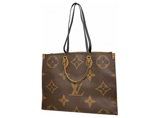 Borsa Tote Louis Vuitton Monogram Giant Reverse OnTheGo GM Marrone