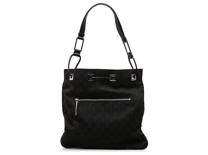 Borsa a tracolla Gucci in tela GG nera Nero