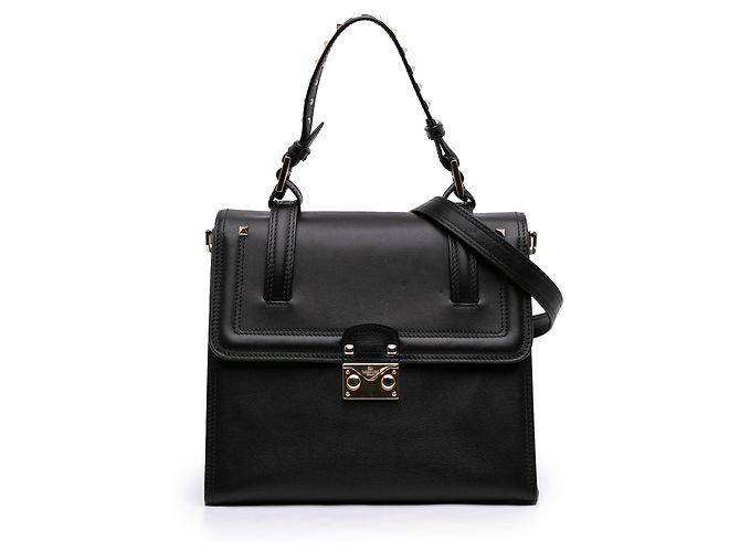 Sac cabas Valentino en cuir noir Rockstud