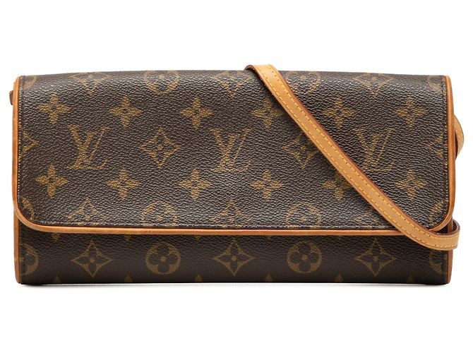 Louis Vuitton Marrom Monogram Pochette Twin GM