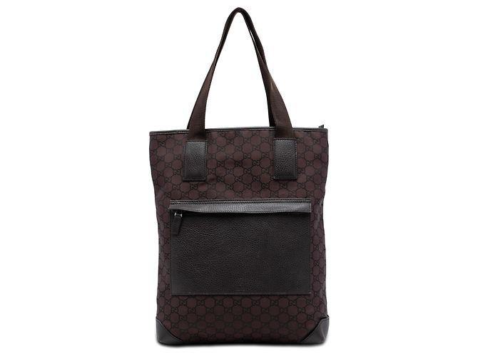 Tote Gucci en toile GG marron Marron foncé