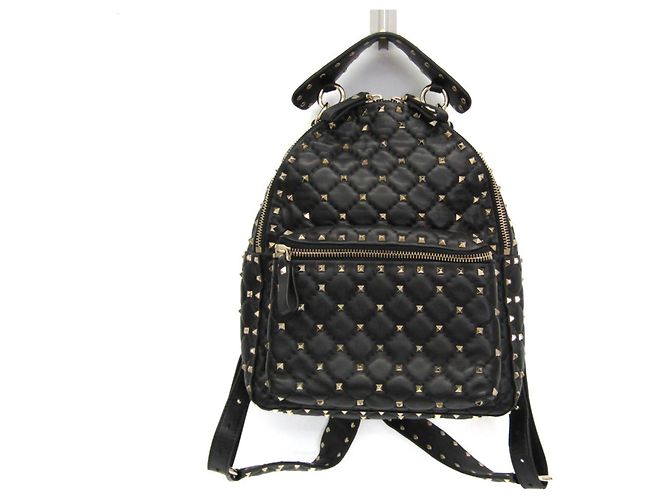 Valentino Garavani Lockstuds Spike Mini Backpack Schwarz