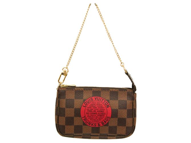 Handtasche Louis Vuitton Damier Mini Pochette Accessoires T&B N58011 Damier ebene