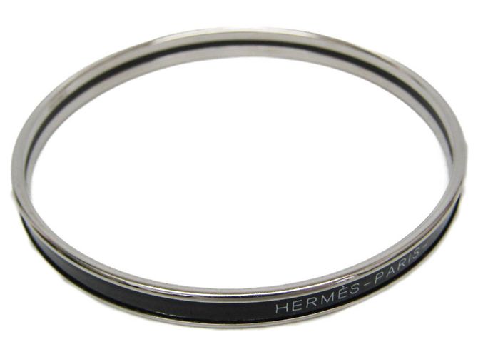 Hermès Pulsera de esmalte Hermes Extra Fun Uni H240001FP0165 Negro Plata