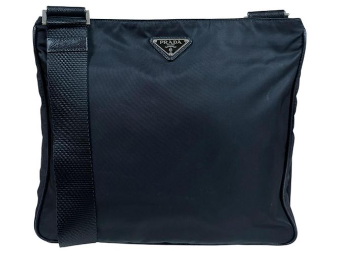 Borsa a tracolla in nylon Prada Nero