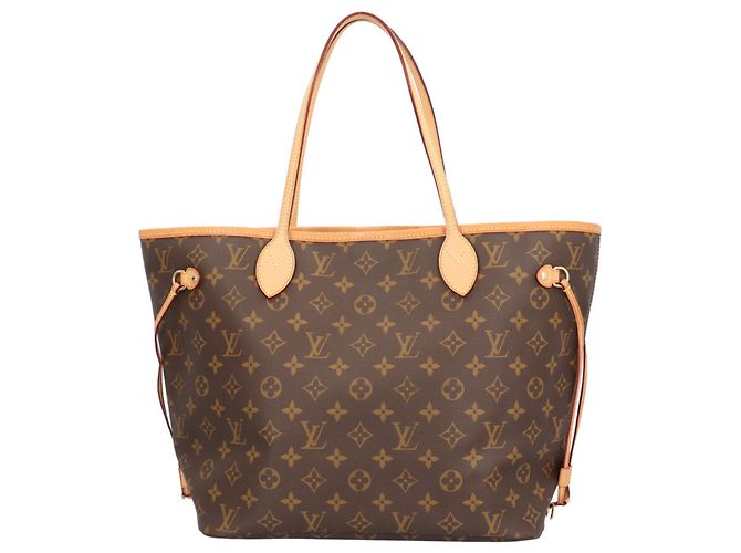 Louis Vuitton Neverfull MM Monogram Tote Bag Braun
