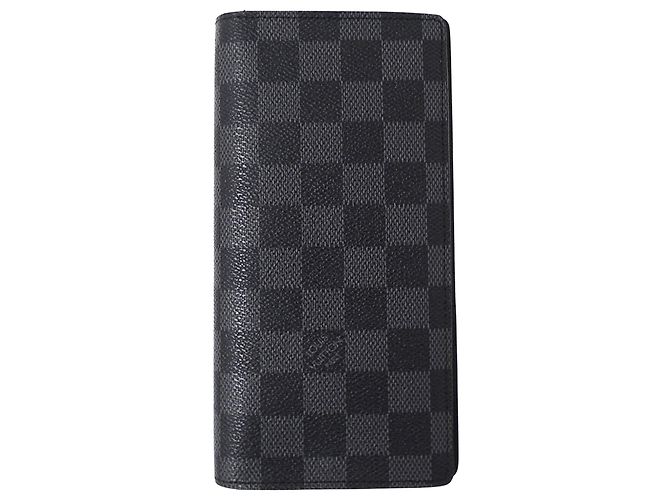 Louis Vuitton Damier Graphite Men's Bi-fold Wallet Black Damier ebene