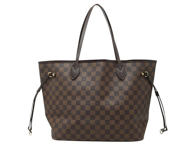 Bolsa Tote Louis Vuitton Damier Neverfull MM Marrom