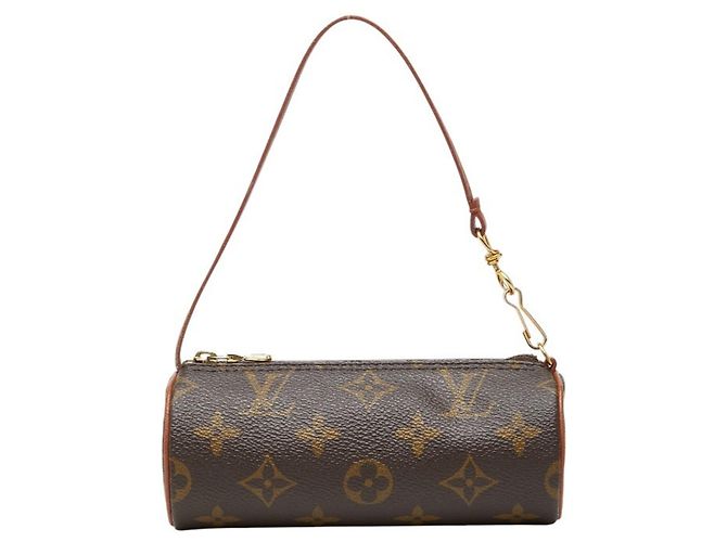 Louis Vuitton Monogram Papillon Handtasche Pouch Braun