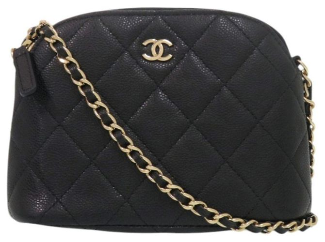 Borsa a tracolla Chanel Matelassé Mini Chain Nero