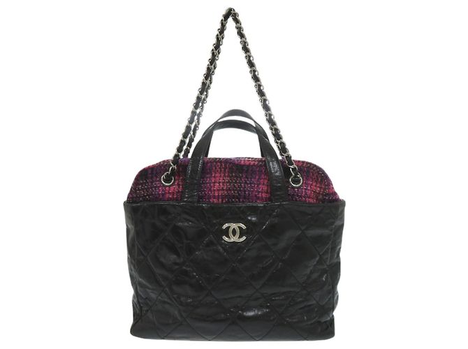 Borsa Chanel Matelassé Coco Mark Nero Rosa