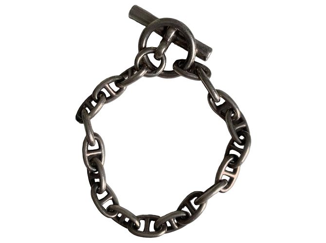 Hermès Pulsera de cadena de plata