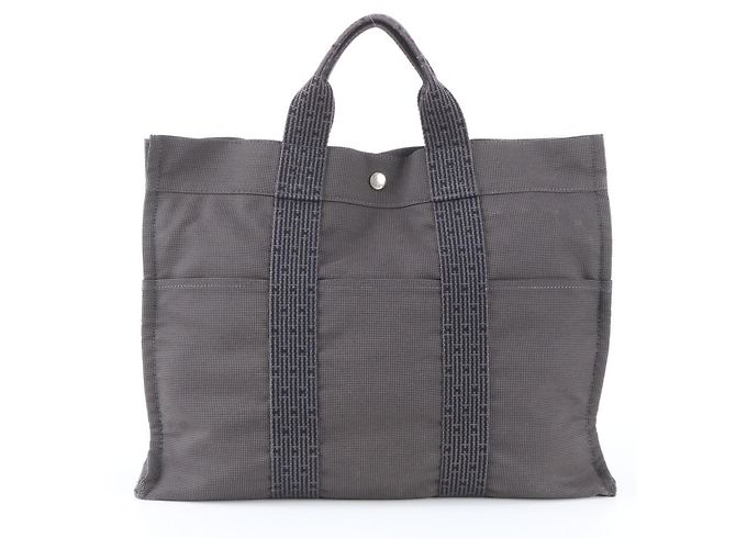 Hermès Bolsa Tote Hermline MM Hermes Marrom Preto