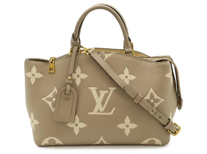 Bolsa Louis Vuitton Monogram Empreinte Petit Palais PM Marrom Bege
