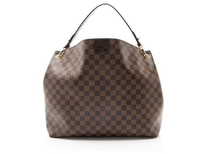 Louis Vuitton Damier Ebene Graceful MM Hobo Brown