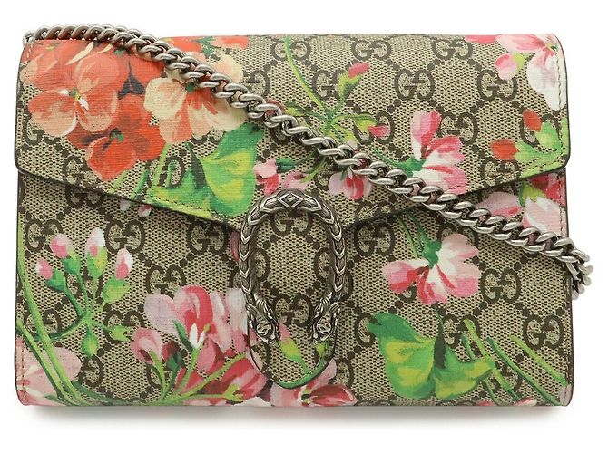 Bolsa Gucci Dionysus GG Blooms com corrente 2WAY