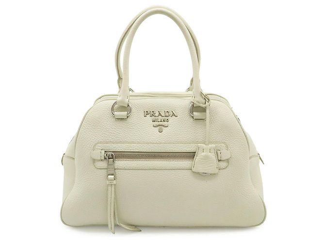 Prada Lederhandtasche Weiß
