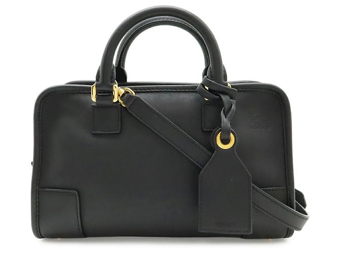 Borsa Loewe Leather Amazona 23 Anagram Nero