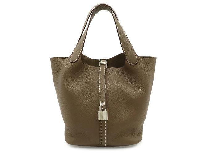 Hermès Picotin Lock MM Tote Bag Grau