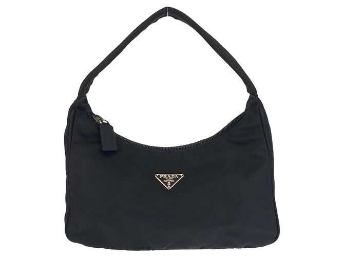 Sac à main Prada Nylon Tessuto Logo Noir