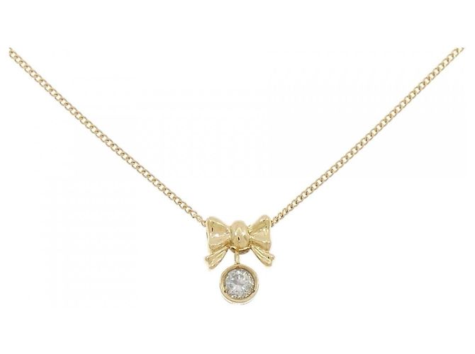 Autre Marque Collar de cinta de diamante Au750 Dorado