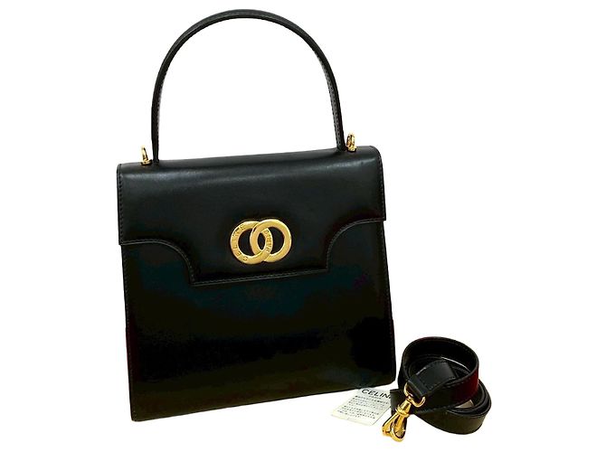 Céline Bolsa 2way de couro Celine Preto