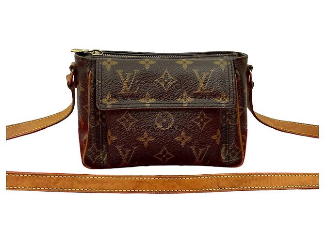 Mini bolso de hombro Louis Vuitton Viva Cite Monogram Castaño Bronce